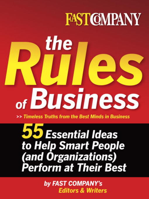 Cover image for Fast Company the Rules of Business